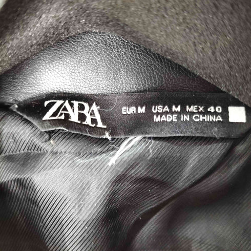 ザラ ZARA レザージップアップブルゾン メンズ import:M