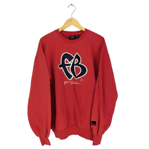 フブ FUBU 90-00s フロントロゴ刺繍クルーネックスウェット メンズ JPN:XL