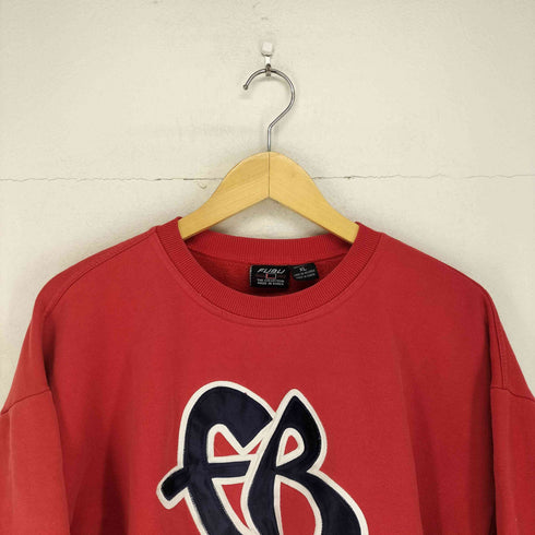フブ FUBU 90-00s フロントロゴ刺繍クルーネックスウェット メンズ JPN:XL