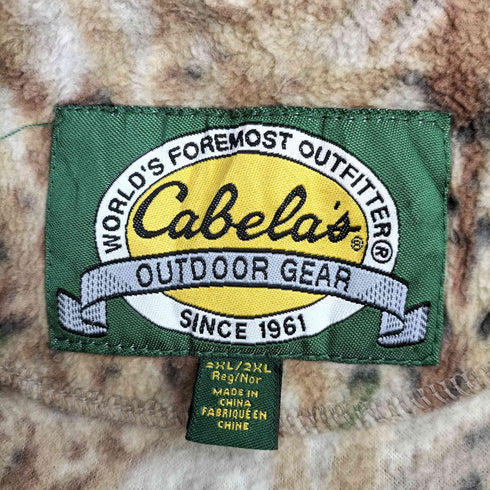 カベラス Cabelas BACK WATERS カモ フリース ドローコード メンズ 2XL