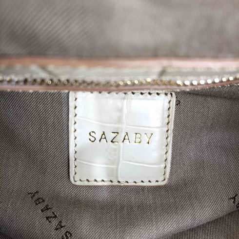 サザビー SAZABY 型押しレザーハンドバッグ レディース