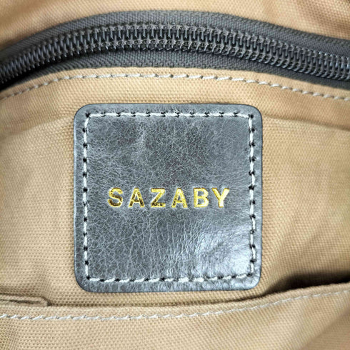 サザビー SAZABY フロントポケット 2WAYレザーショルダーバッグ ハンドバッグ レディース