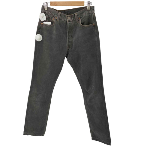 リーバイス Levis 90S USA製 501 ボタン裏553 後染めブラックデニムパンツ サルファブラック メンズ W30 L32