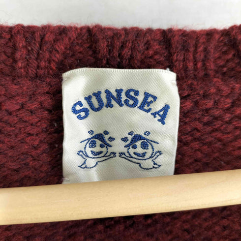 サンシー SUNSEA 12AW カシミヤ混 バイカラー フィッシャーマン ニット メンズ JPN:3
