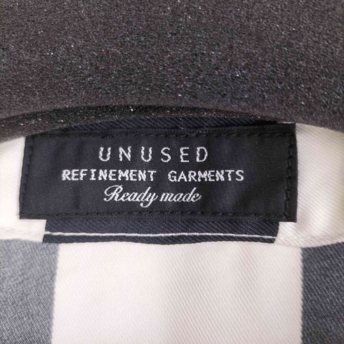 アンユーズド UNUSED 14SS チェッカーフラッグジャケット ノーカラーブルゾン G-1 メンズ JPN:1