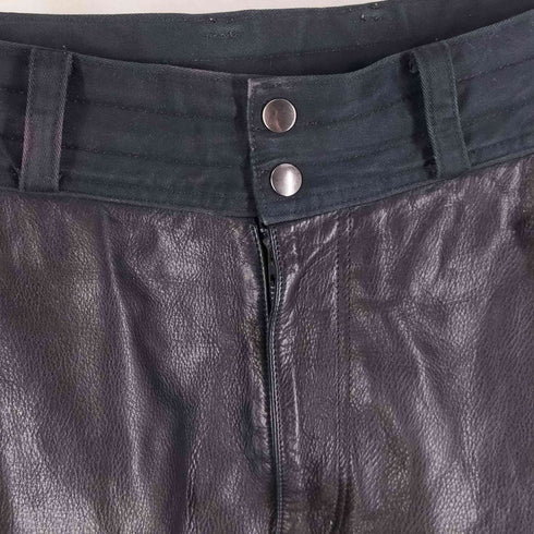 サスクワァッチファブリックス SASQUATCHfabrix. 11AW FLIGHT LEATHER PANTS レザー切替 サルエルパンツ メンズ JPN:L