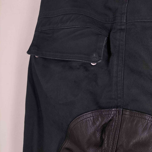 サスクワァッチファブリックス SASQUATCHfabrix. 11AW FLIGHT LEATHER PANTS レザー切替 サルエルパンツ メンズ JPN:L