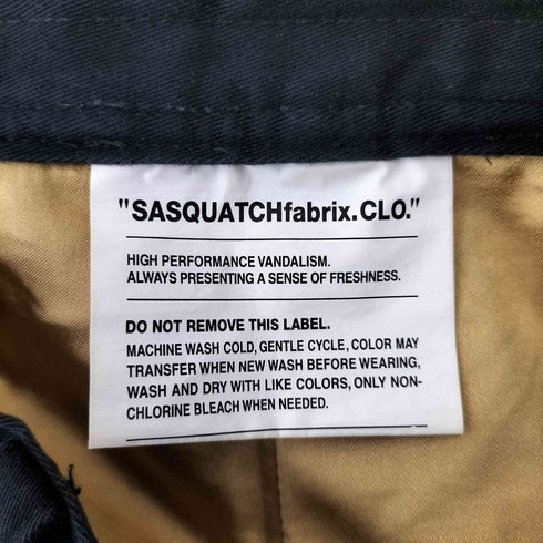 サスクワァッチファブリックス SASQUATCHfabrix. 11AW FLIGHT LEATHER PANTS レザー切替 サルエルパンツ メンズ JPN:L