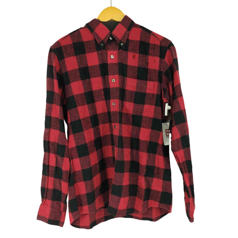 ソフネット SOPHNET. ダメージ加工 L/S チェックネルシャツ メンズ JPN:M