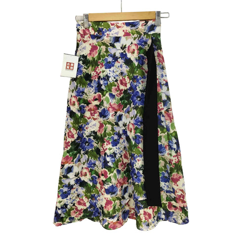 トッコクローゼット tocco closet りぼん付フラワープリントラップフレアスカート レディース JPN:M