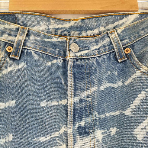 リーバイス Levis 00年製 ボタン裏190 501 ストレートデニムパンツ ブリーチリメイク メンズ 36/38