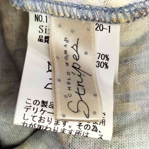 ドットアンドストライプスチャイルドウーマン Dot&Stripes CHILD WOMAN 20SS R/麻 ひまわりプリント ノースリワンピース レディース FREE