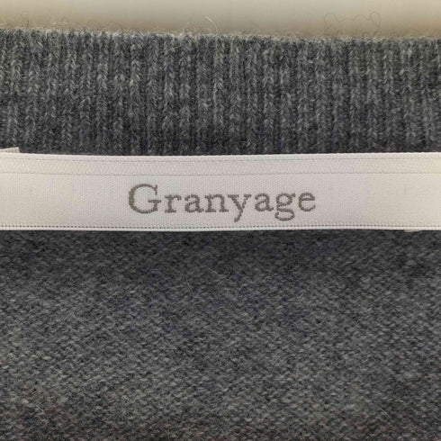 グランヤージュ Granyage カシミア クルーネックカーディガン レディース JPN:38