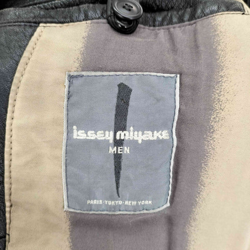 イッセイミヤケメン ISSEY MIYAKE MEN 80S 筆タグ 羊革 襟ボア レザー ジャケット メンズ JPN:M
