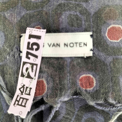 ドリスヴァンノッテン DRIES VAN NOTEN 総柄フリンジ大判ストール メンズ