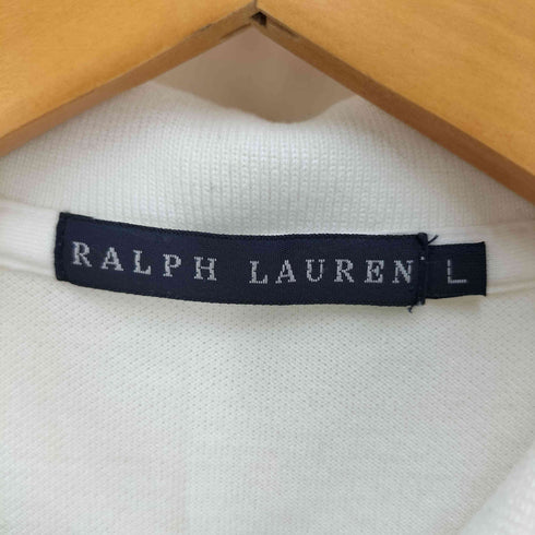 ラルフローレン RALPH LAUREN ビックポニービーズ 刺繍 鹿の子 S/S ポロシャツ レディース import:L
