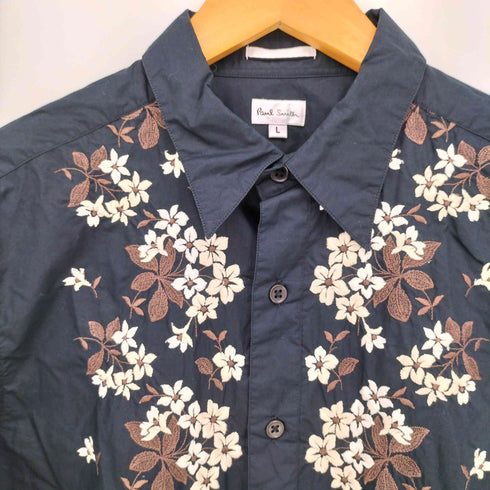 ポールスミス Paul Smith 花柄刺繍 レギュラーカラー L/S シャツ メンズ import:L