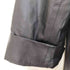 MOON Merino Lambswool 合皮 ウール ノーカラー コート レディース 7AR