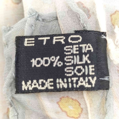 エトロ ETRO 大判 総柄 シルク スカーフ レディース