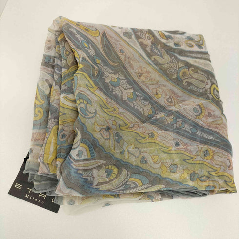 エトロ ETRO 大判 総柄 シルク スカーフ レディース