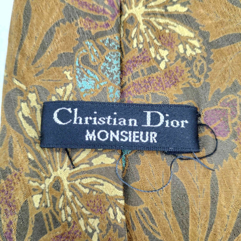 クリスチャンディオール Christian Dior 花柄 シルク ネクタイ メンズ