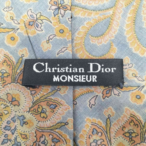 クリスチャンディオール Christian Dior 花柄 シルク ネクタイ メンズ