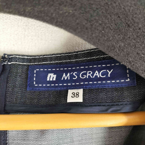 エムズグレイシー Ms GRACY 切替ギャザーリボンワンピース レディース 38
