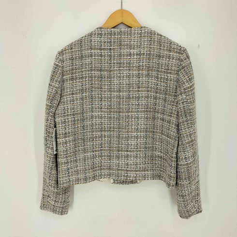 ザラ ZARA ボタンディテール付きテクスチャー入り生地ブレザー レディース import:M
