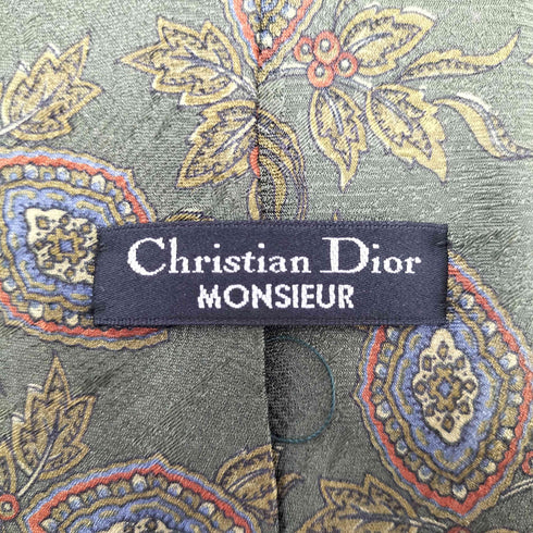 クリスチャンディオール Christian Dior 花柄 シルク ネクタイ メンズ