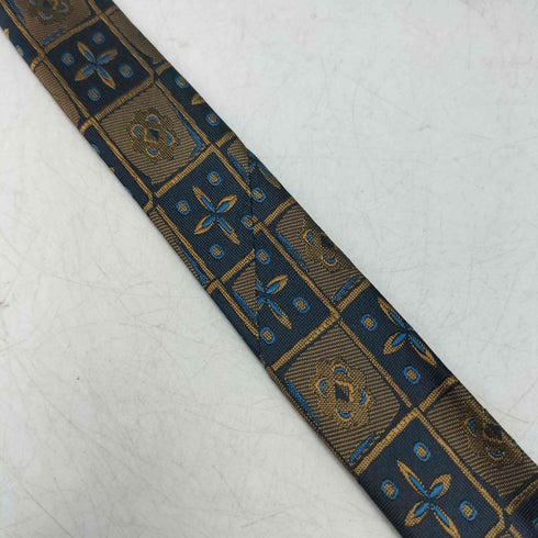 イヴサンローラン Yves Saint Laurent 花柄 総柄 シルク ネクタイ メンズ