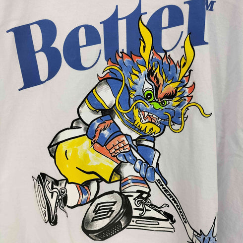 ベター BETTER ×Sherwood Lion White S/S T-Shirt コラボプリントTシャツ メンズ JPN:L