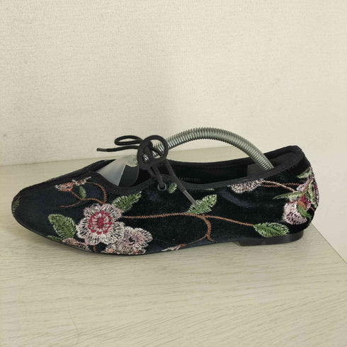メリージェニー merry jenny flower刺繍リボンフラットシューズ レディース JPN:L