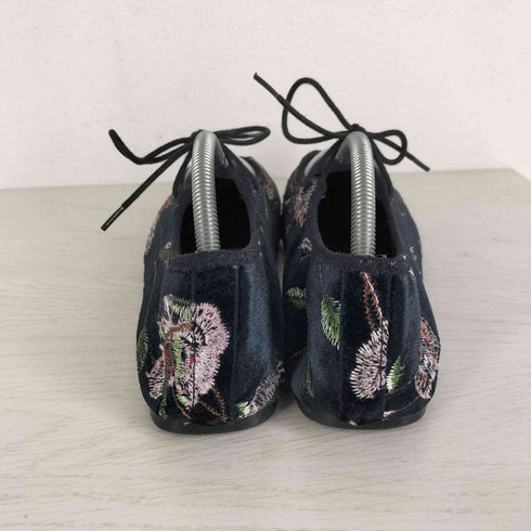 メリージェニー merry jenny flower刺繍リボンフラットシューズ レディース JPN:L