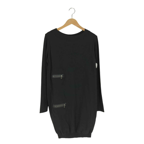 イタリア製 ジップデザイン ニット ワンピース レディース ONE SIZE