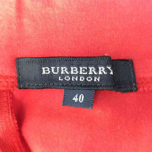 バーバリーロンドン BURBERRY LONDON ハイネック ワンポイント 刺繍 S/S トップス レディース JPN:40