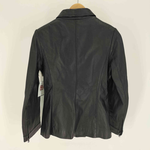 Leather Point イタリア製 VERA PELLE ジップアップ 本革 レザージャケット レディース EUR:40