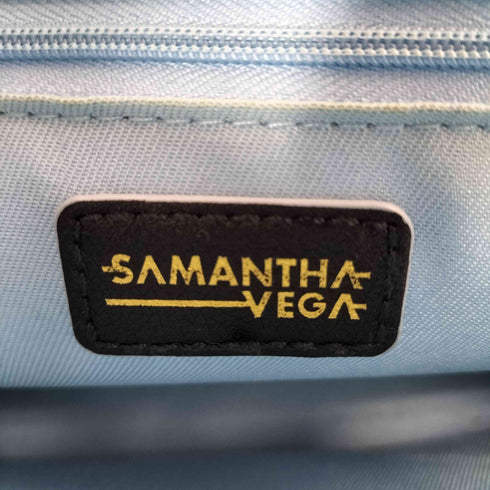 サマンサベガ Samantha Vega バイカラー パイピング ロゴプリント ハンドバッグ レディース