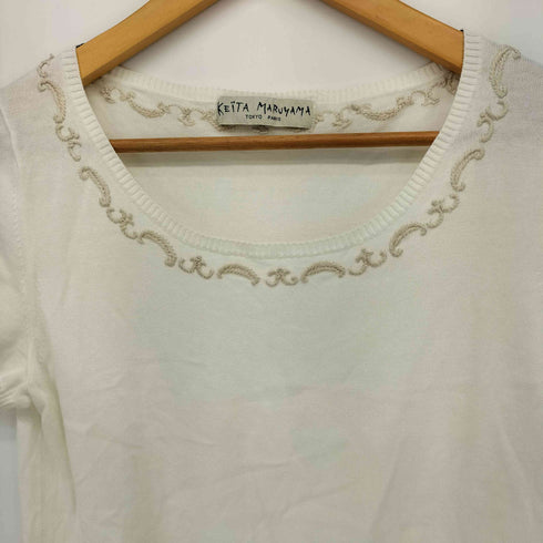 ケイタマルヤマ KEITA MARUYAMA 半袖刺繍ニット レディース JPN:2