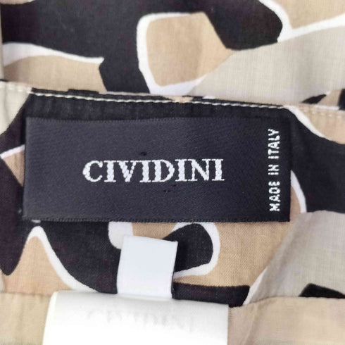 チヴィディーニ CIVIDINI イタリア製 総柄 切替 Aライン スカート レディース JPN:40