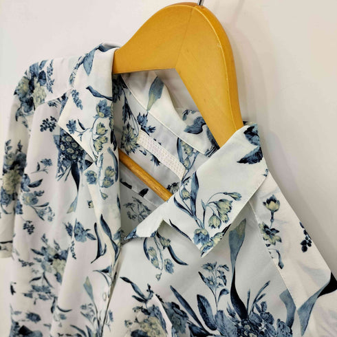 カネコイサオ KANEKO ISAO 花柄 フロントポケット S/S シャツ レディース