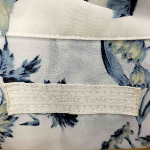 カネコイサオ KANEKO ISAO 花柄 フロントポケット S/S シャツ レディース