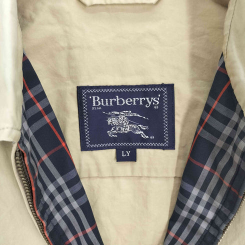 バーバリーズ BURBERRYS 90S ホース刺繍 裏地紺ノバチェック ジップアップ ジャケット スウィングトップ ブルゾン メンズ LY