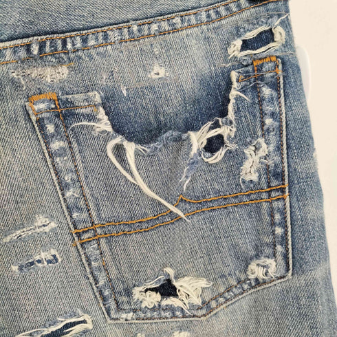 デニムアンドサプライ ラルフローレン DENIM & SUPPLY RALPH LAUREN ダメージ リペア加工デニムパンツ レディース 26