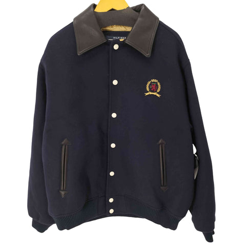 ヒルフィガーコレクション HILFIGER COLLECTION 20AW LTHR DTL VARSITY BOMBER JKT スタジャン メンズ