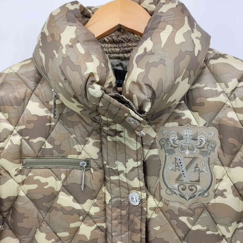 バレンザポースポーツ VALENZA PO SPORTS ワッペンカモ柄ダウンジャケット レディース JPN:40