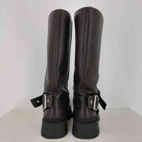 ザラ ZARA フラットトラックソールブーツ バックル レディース 39