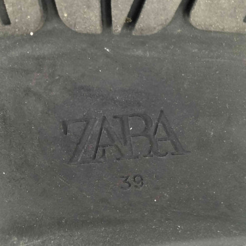 ザラ ZARA フラットトラックソールブーツ バックル レディース 39