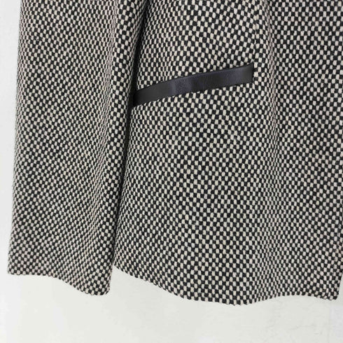 タルボット TALBOTS レザーパイピング ジップアップジャケット レディース 0