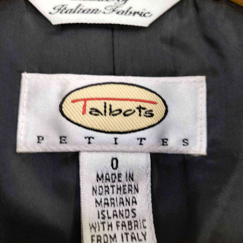 タルボット TALBOTS レザーパイピング ジップアップジャケット レディース 0