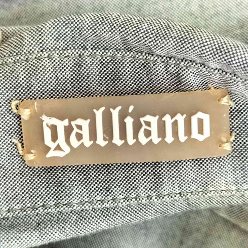 ジョンガリアーノ JOHN GALLIANO バックプリント レギュラーカラーシャツ メンズ 30/44
